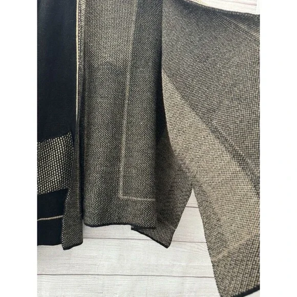 Cocogio SweaterCardigan Open Hoodie Women Black Wool Blend Made In Italy Wool